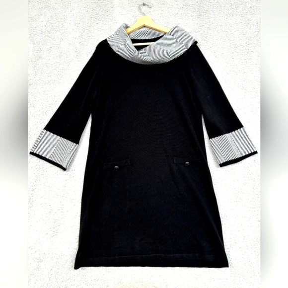 Jessica Howard Cowl Neck Knit Sweater dress Sz 1X Office Wedding Jackie O - Picture 1 of 6